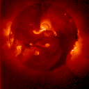 Bull's eye sun burn pattern